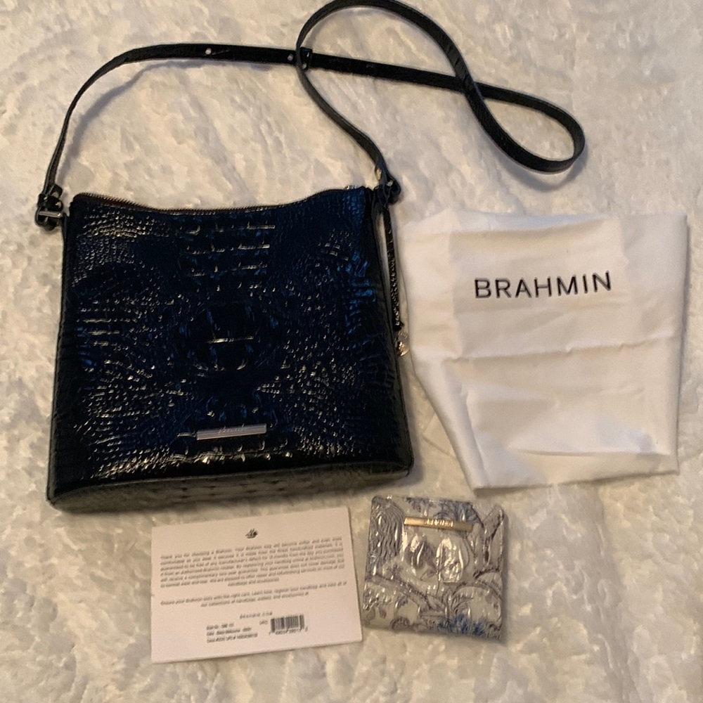 Brahmin Katie Black Melbourne bag and wallet
